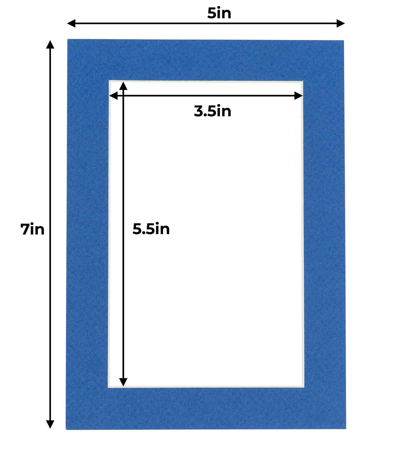 Pack of 10 Royal Blue Precut Acid-Free Matboards