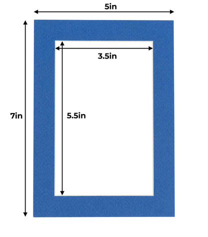 Pack of 10 Royal Blue Precut Acid-Free Matboards
