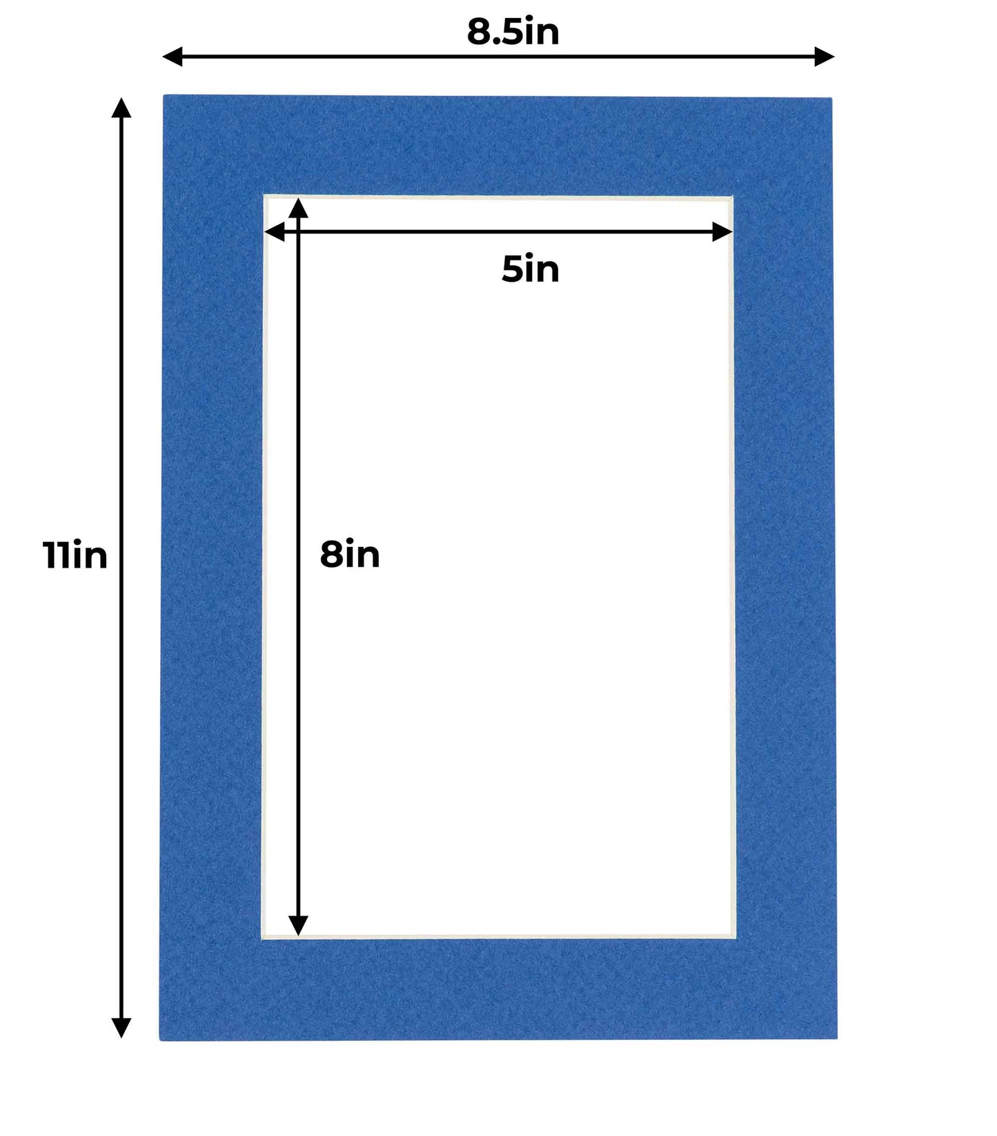 Pack of 25 Royal Blue Precut Acid-Free Matboards