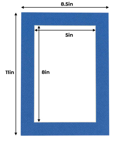 Pack of 25 Royal Blue Precut Acid-Free Matboards
