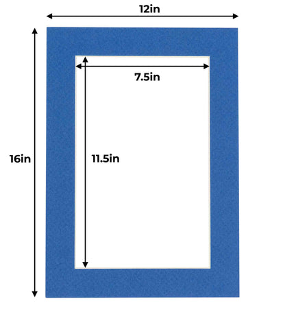 Pack of 25 Royal Blue Precut Acid-Free Matboards