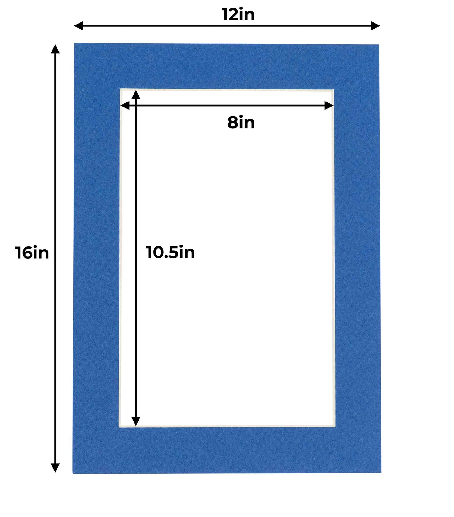 Pack of 10 Royal Blue Precut Acid-Free Matboards