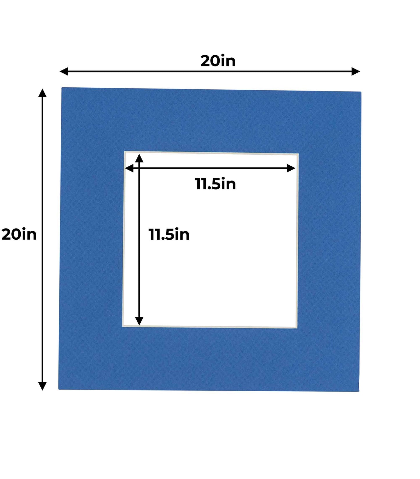 Pack of 25 Royal Blue Precut Acid-Free Matboards