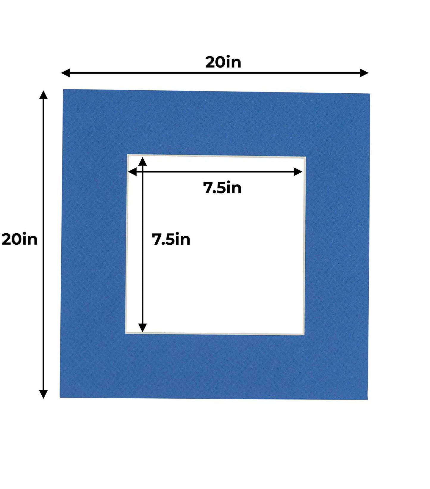 Pack of 25 Royal Blue Precut Acid-Free Matboards