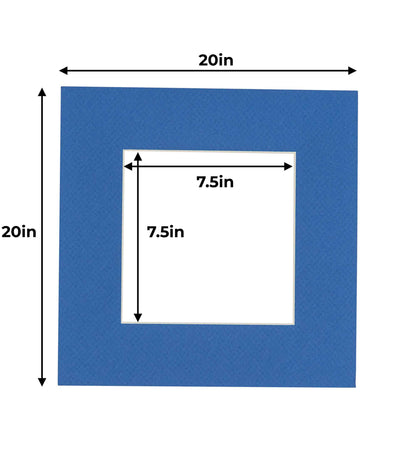 Royal Blue Precut Acid-Free Matboard Set with Clear Bag & Backing