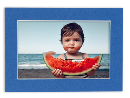 Royal Blue Precut Acid-Free Matboard Set with Clear Bag & Backing