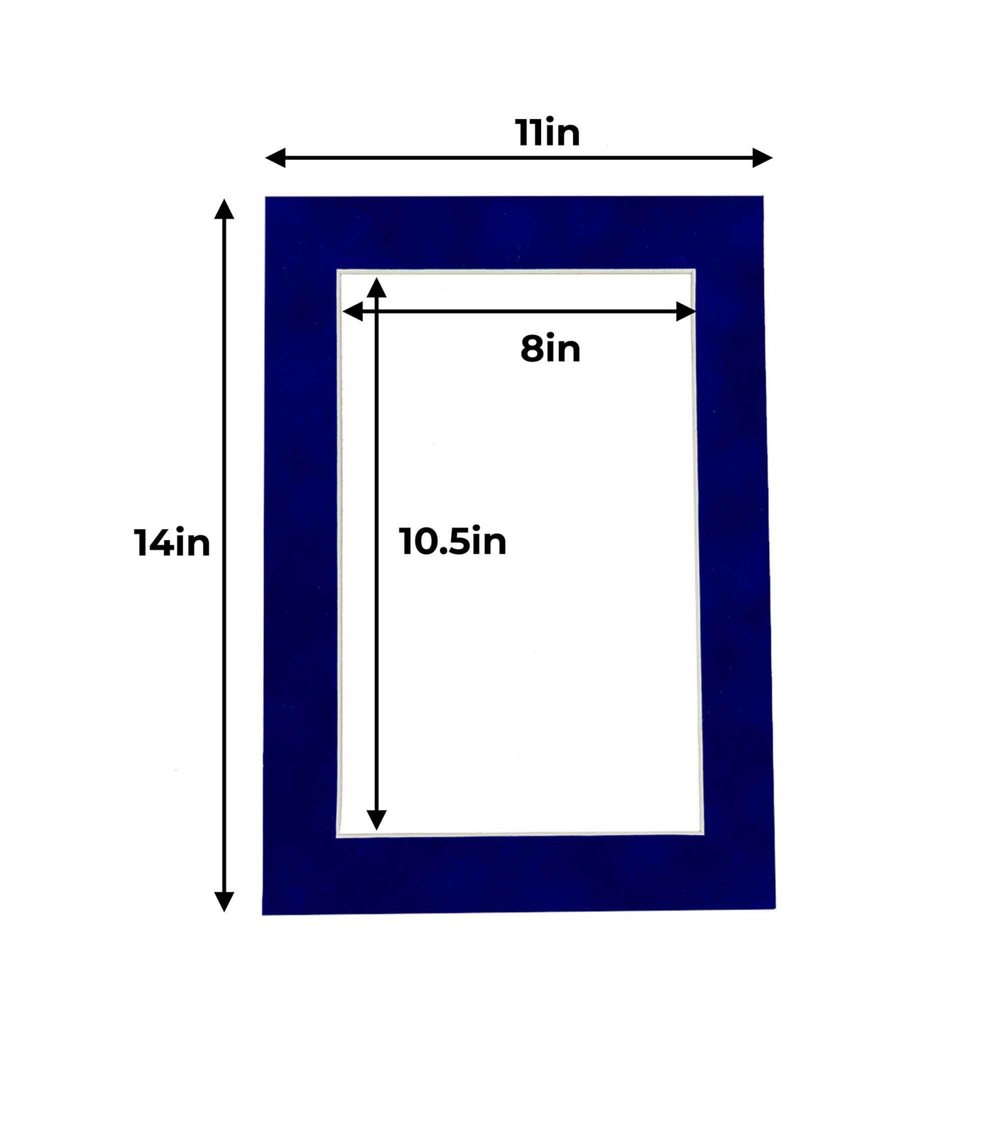 Pack of 25 Royal Blue Suede Precut Acid-Free Matboards