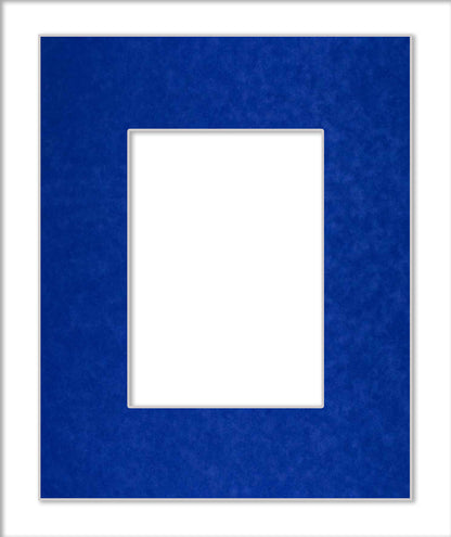 Royal Blue Suede Precut Acid-Free Matboard Set with Clear Bag & Backing