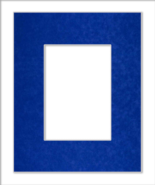 Royal Blue Suede Precut Acid-Free Matboard Set with Clear Bag & Backing