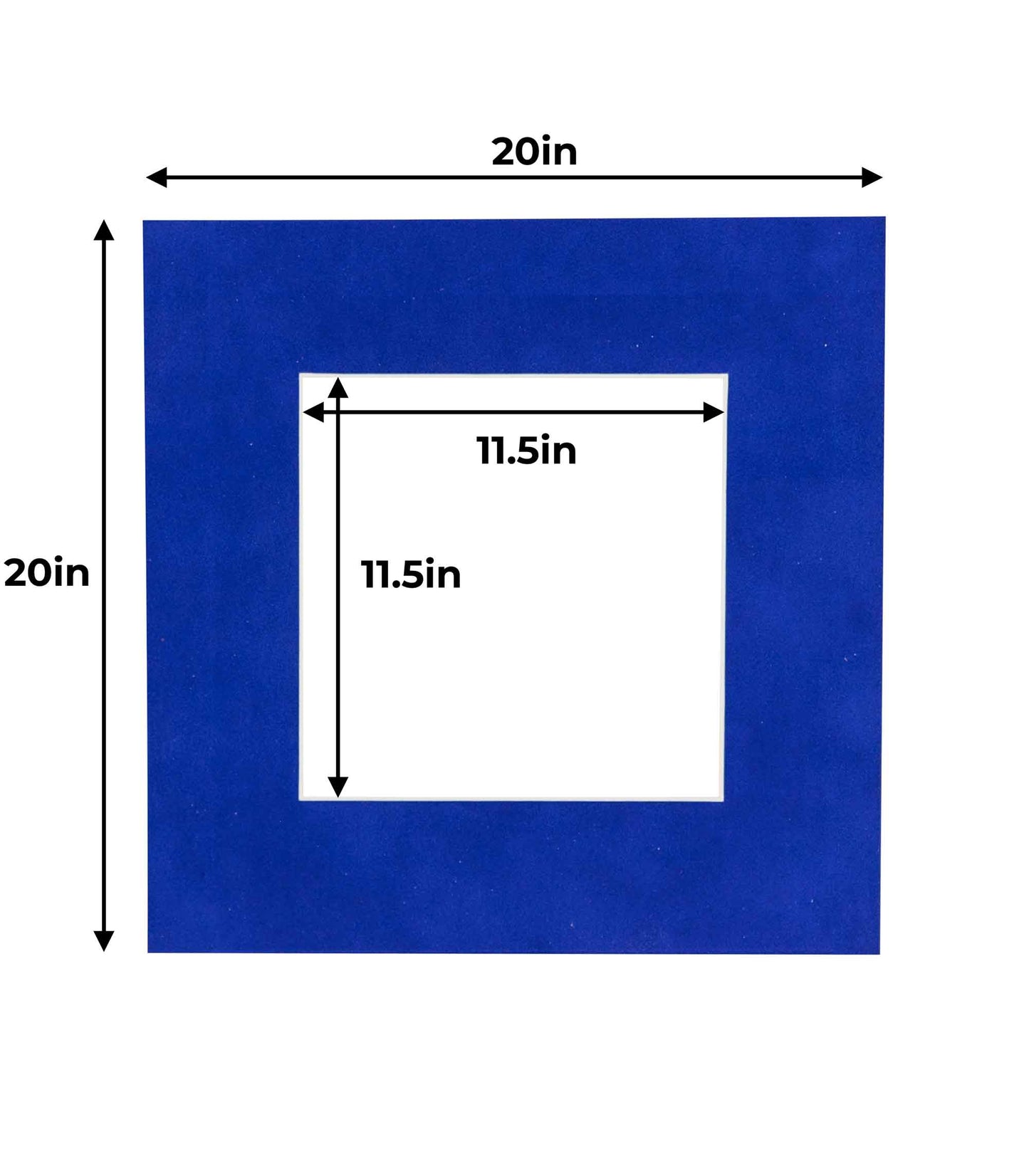 Pack of 25 Royal Blue Suede Precut Acid-Free Matboards