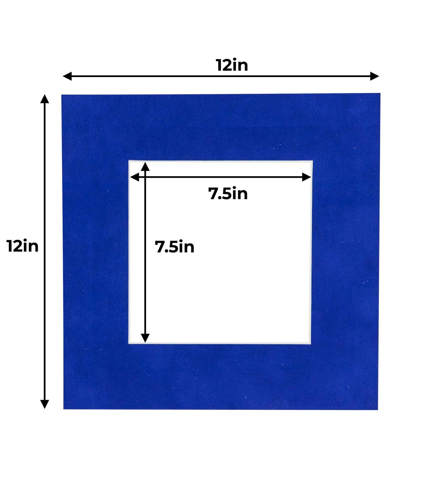 Pack of 25 Royal Blue Suede Precut Acid-Free Matboards