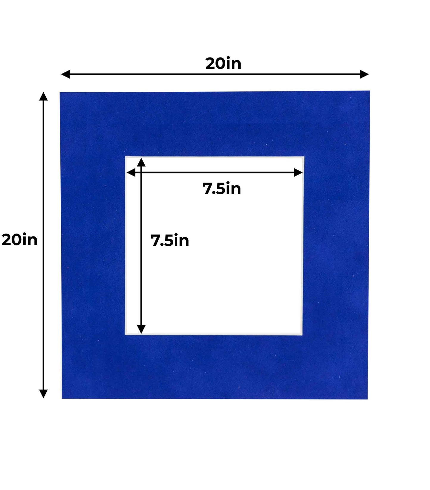 Pack of 25 Royal Blue Suede Precut Acid-Free Matboards