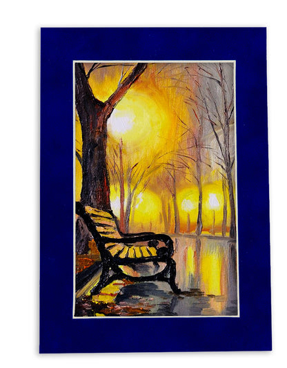 Pack of 25 Royal Blue Suede Precut Acid-Free Matboard Set with Clear Bags & Backings