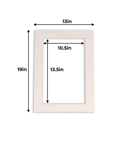 Pack of 25 White Suede Precut Acid-Free Matboard Set with Clear Bags & Backings