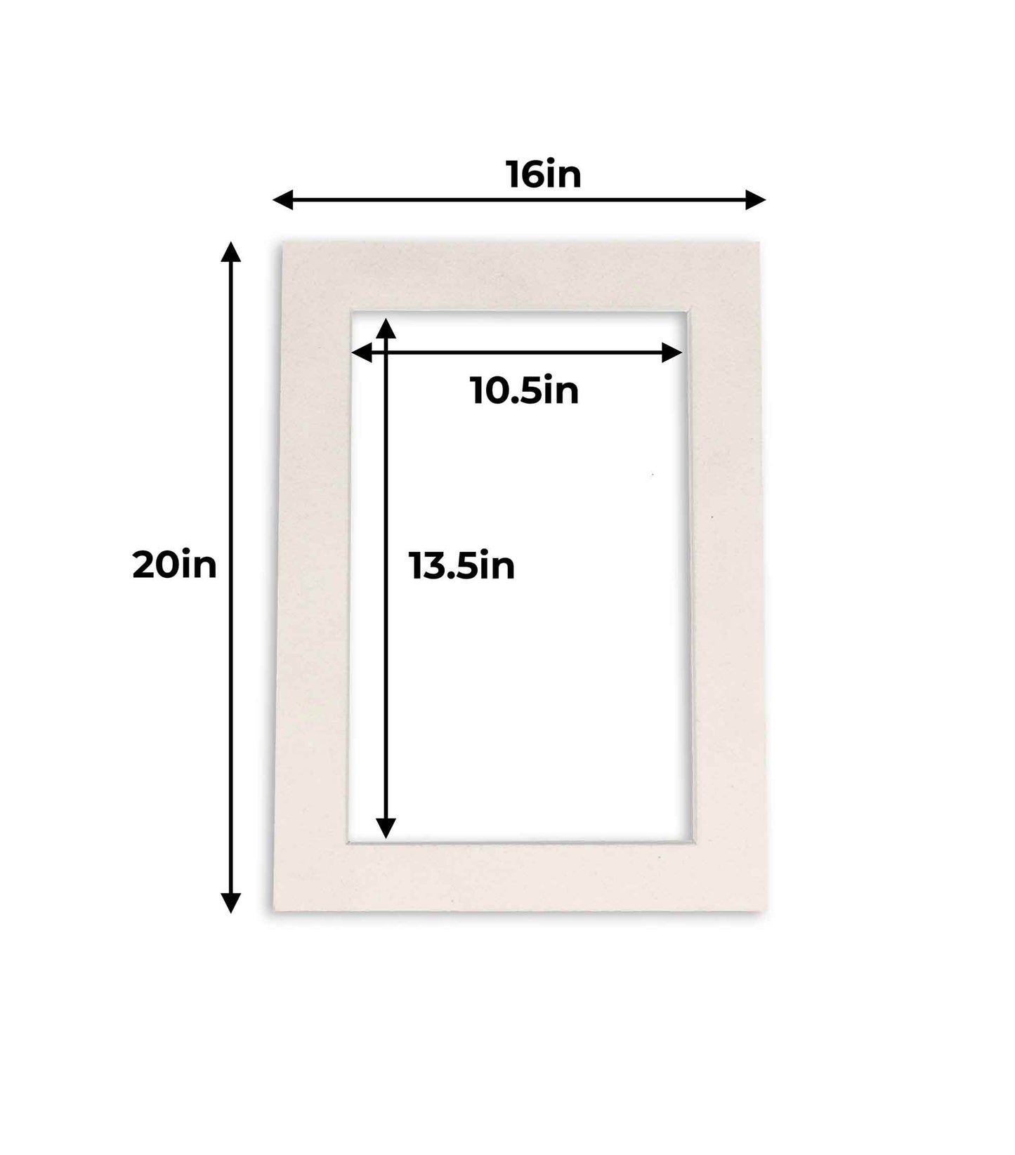 Pack of 25 White Suede Precut Acid-Free Matboard Set with Clear Bags & Backings