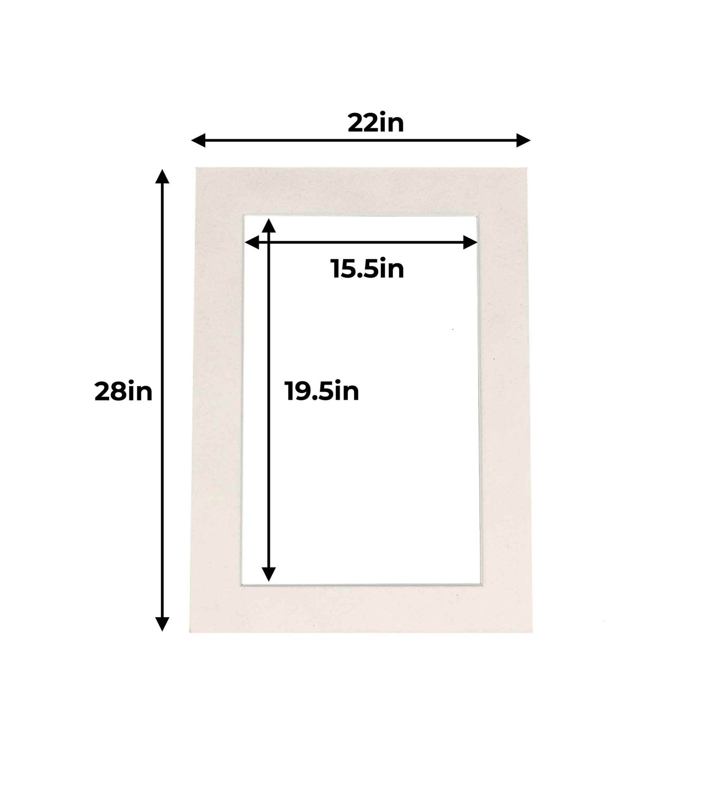 White Suede Precut Acid-Free Matboard Set with Clear Bag & Backing