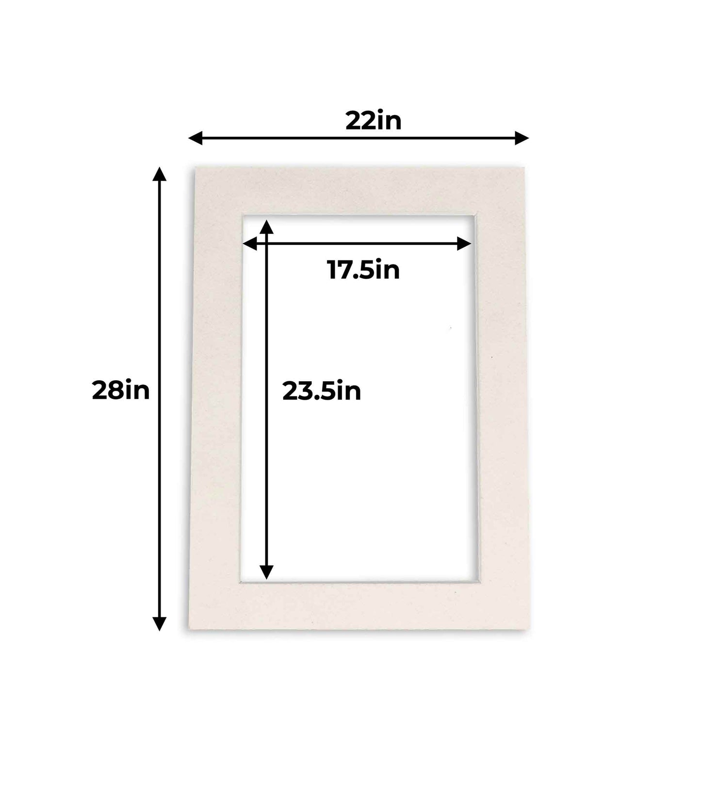 Pack of 25 White Suede Precut Acid-Free Matboards