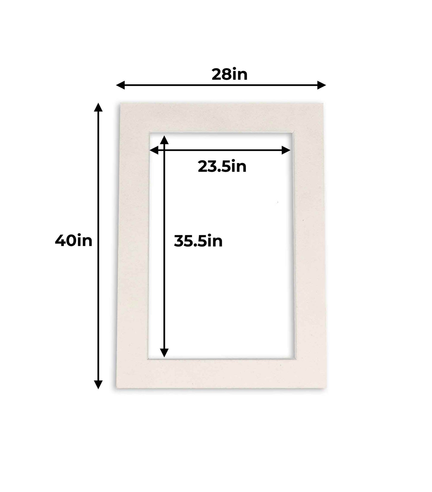 Pack of 10 White Suede Precut Acid-Free Matboard Set with Clear Bags & Backings