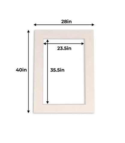 Pack of 10 White Suede Precut Acid-Free Matboard Set with Clear Bags & Backings