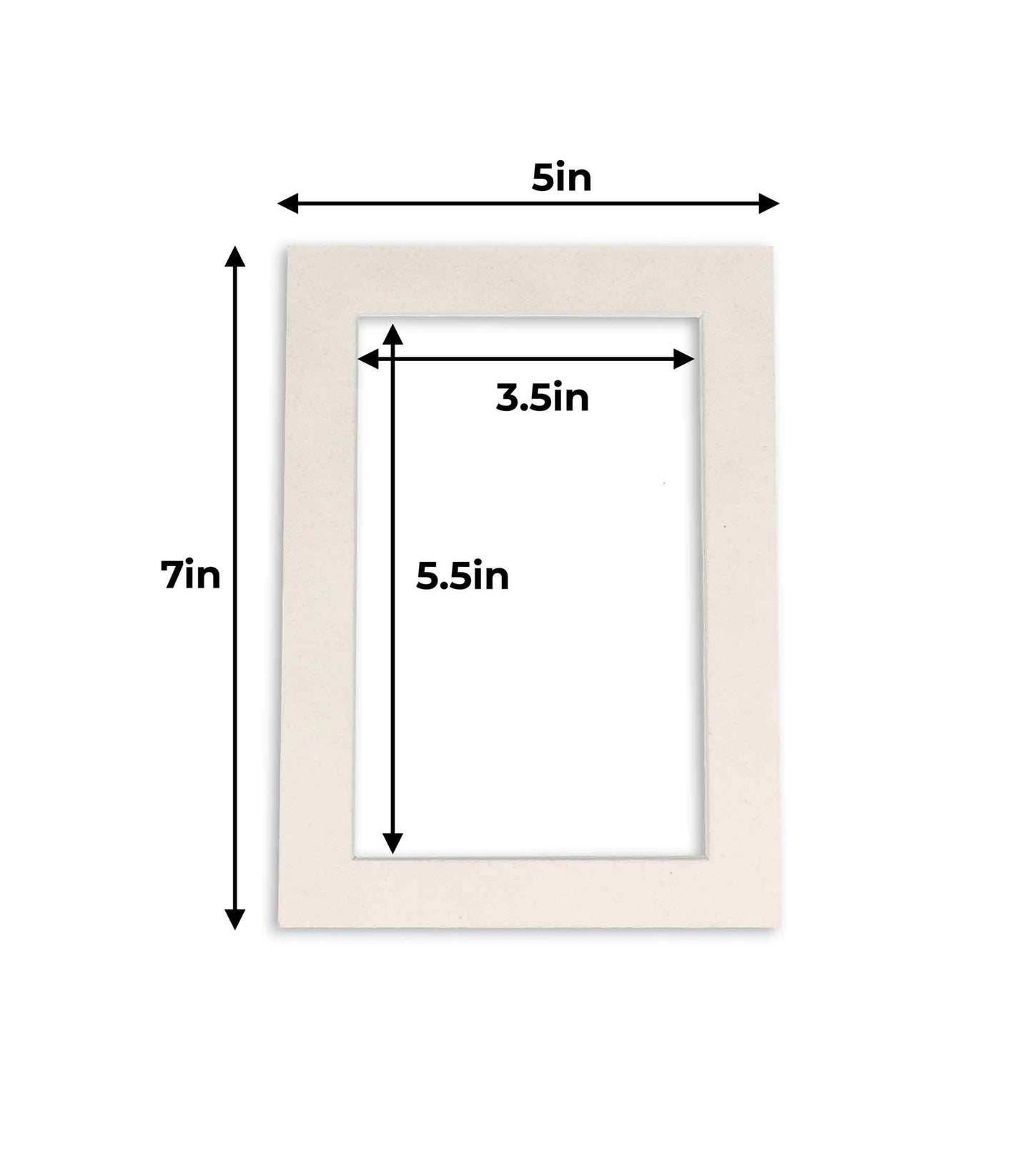 Pack of 25 White Suede Precut Acid-Free Matboard Set with Clear Bags & Backings