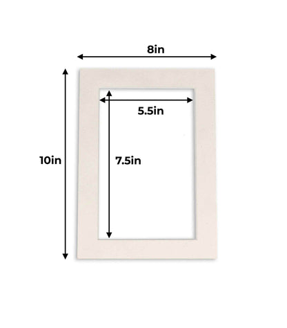 White Suede Precut Acid-Free Matboard Set with Clear Bag & Backing