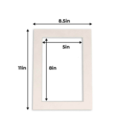 White Suede Precut Acid-Free Matboard Set with Clear Bag & Backing
