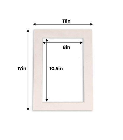 White Suede Precut Acid-Free Matboard Set with Clear Bag & Backing