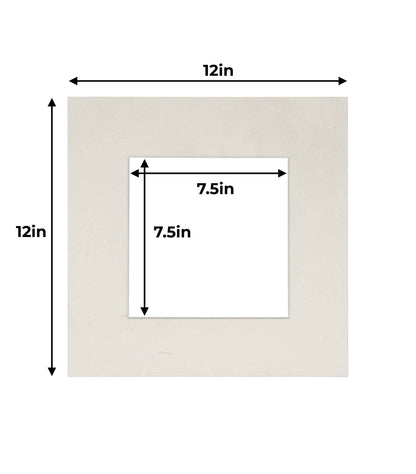 Pack of 25 White Suede Precut Acid-Free Matboards