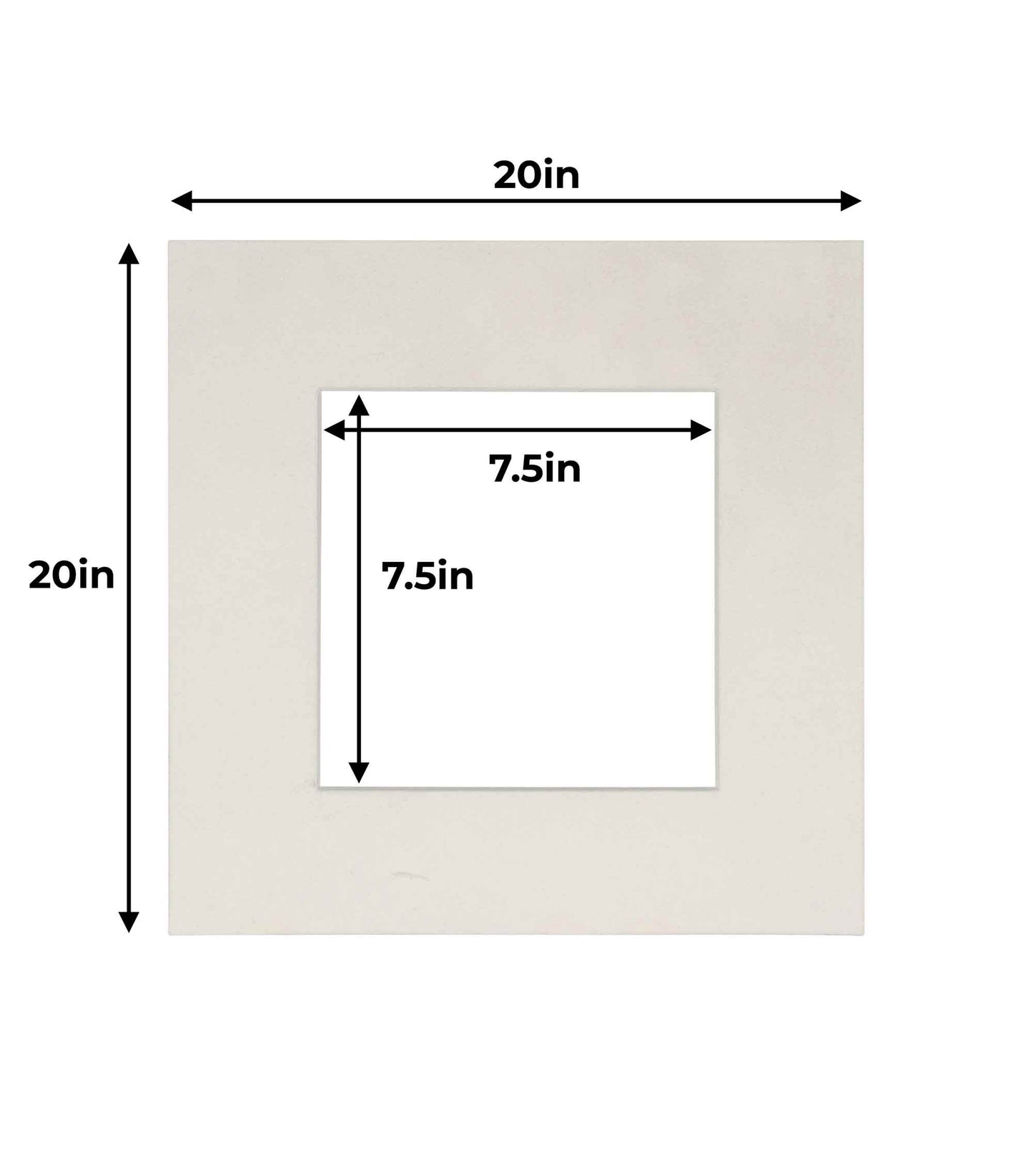 Pack of 25 White Suede Precut Acid-Free Matboards
