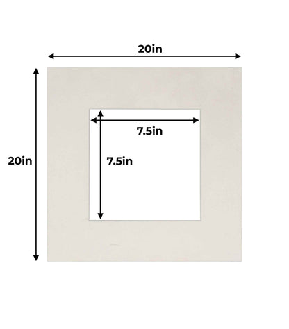 Pack of 10 White Suede Precut Acid-Free Matboards