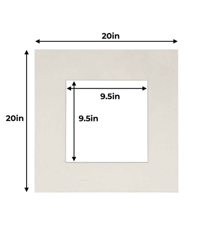 White Suede Precut Acid-Free Matboard Set with Clear Bag & Backing