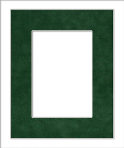 Green Suede Precut Acid-Free Matboard Set with Clear Bag & Backing