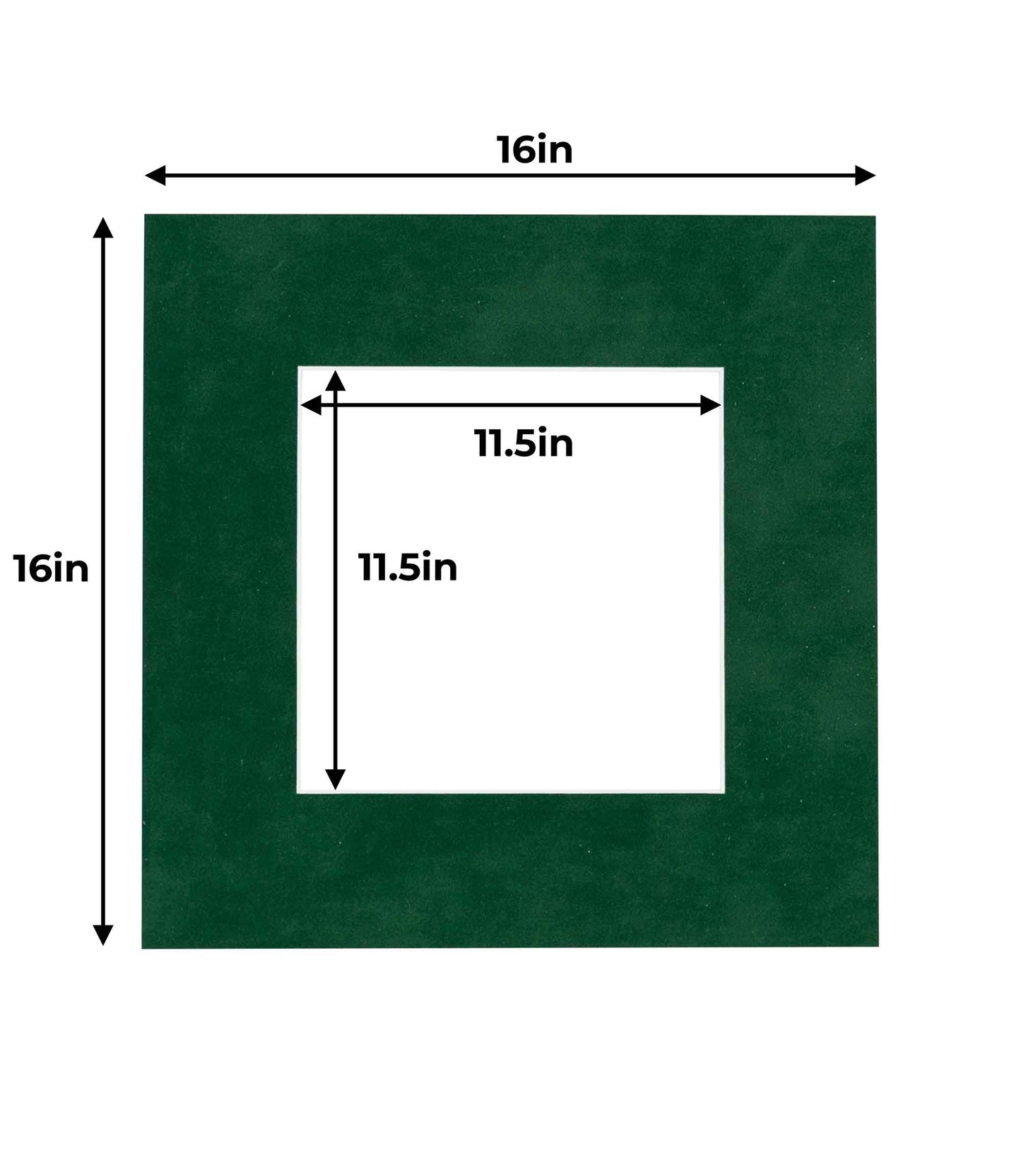 Pack of 25 Green Suede Precut Acid-Free Matboard Set with Clear Bags & Backings