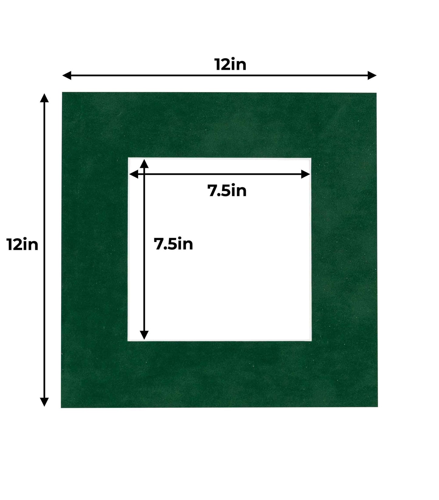 Pack of 10 Green Suede Precut Acid-Free Matboards