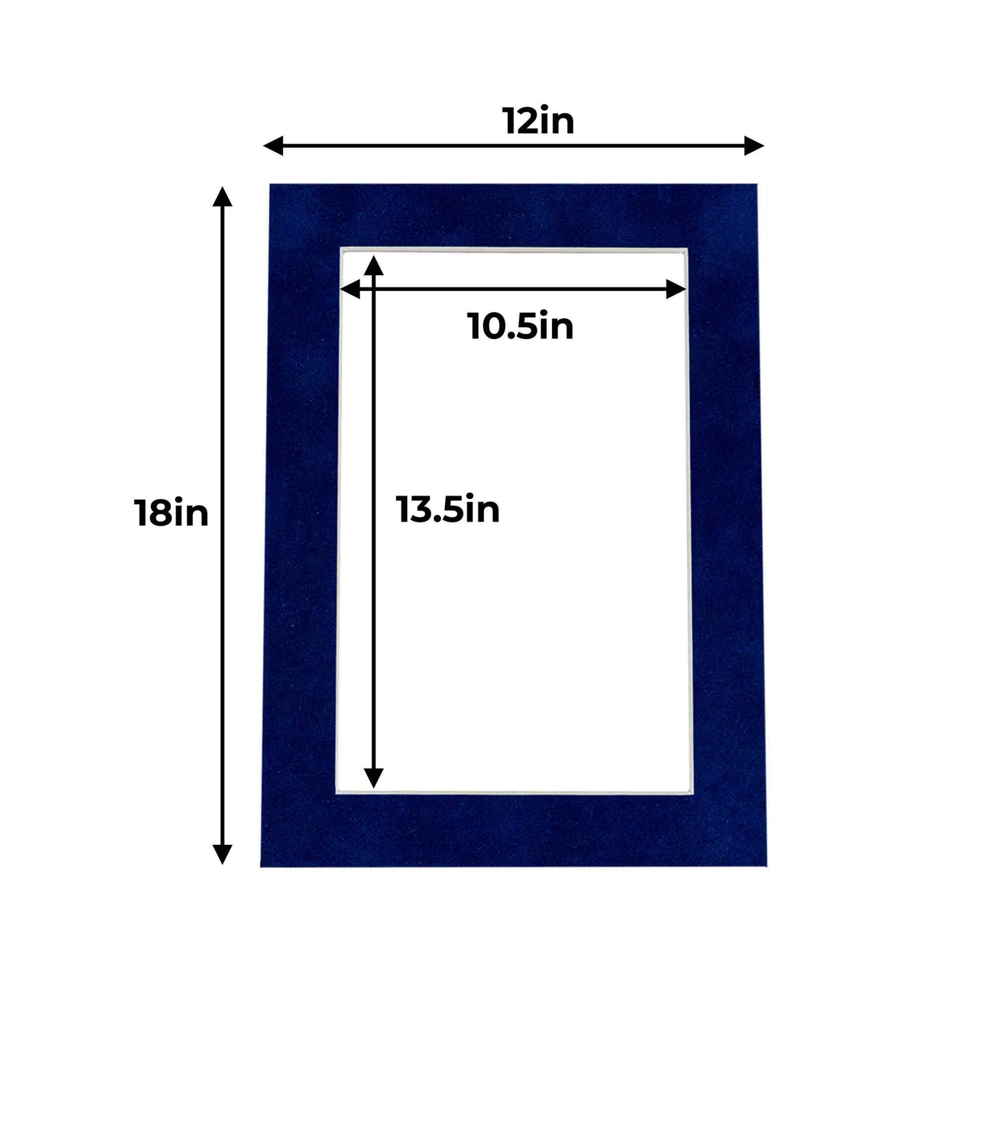 Pack of 25 Brooke Blue Suede Precut Acid-Free Matboards