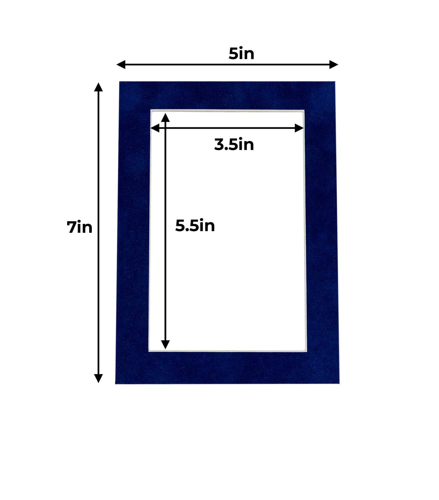 Pack of 25 Brooke Blue Suede Precut Acid-Free Matboards