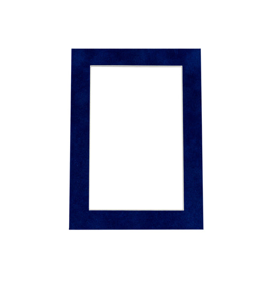 Brooke Blue Suede Precut Acid-Free Matboard Set with Clear Bag & Backing