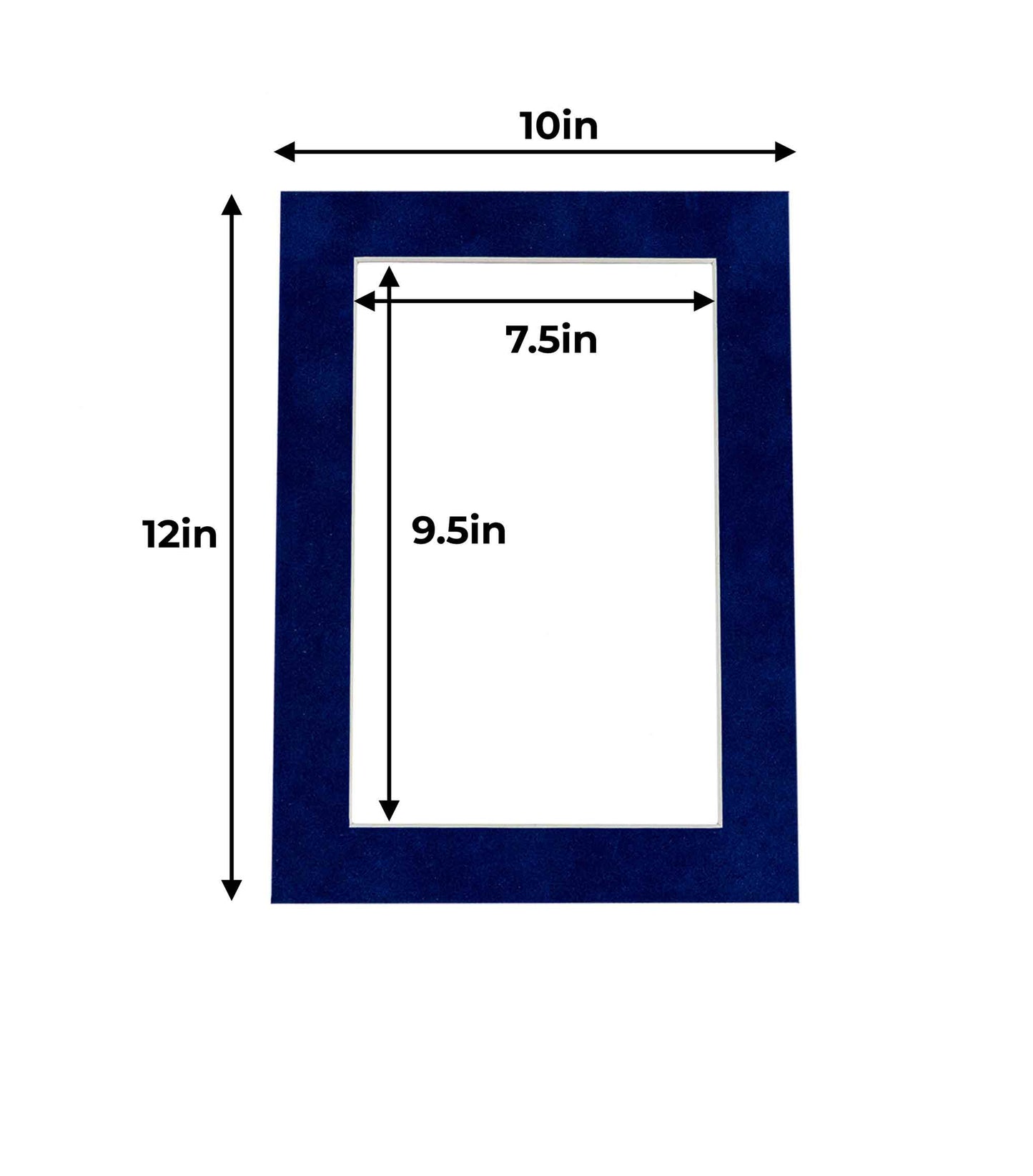 Brooke Blue Suede Precut Acid-Free Matboard Set with Clear Bag & Backing