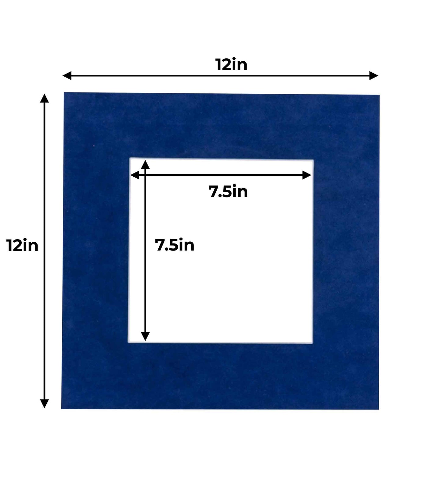 Pack of 25 Brooke Blue Suede Precut Acid-Free Matboard Set with Clear Bags & Backings