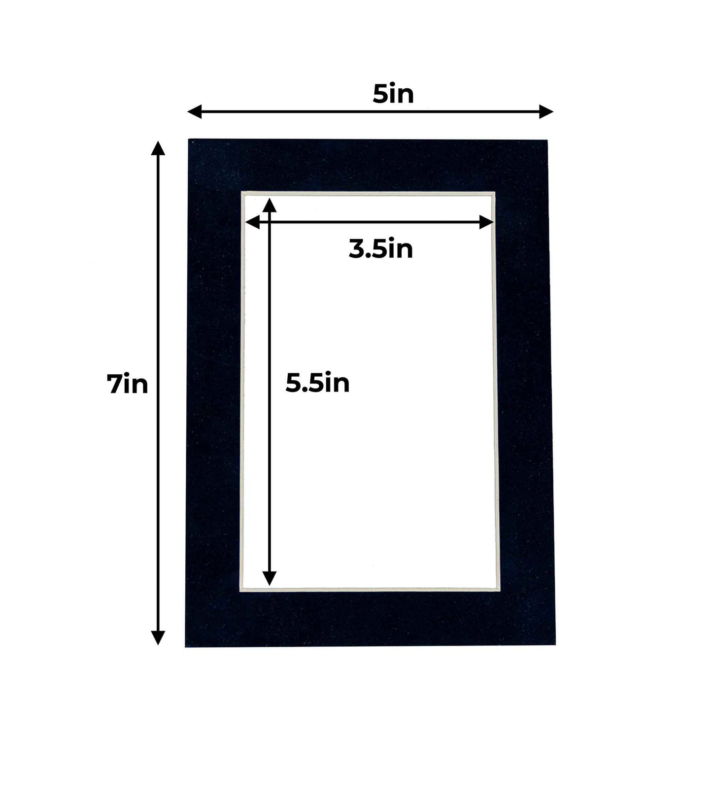 Pack of 10 Navy Blue Suede Precut Acid-Free Matboards