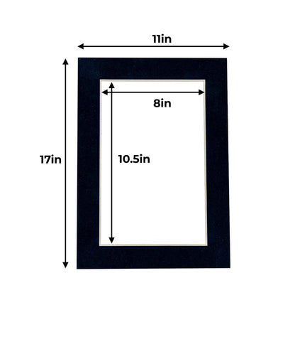 Navy Blue Suede Precut Acid-Free Matboard