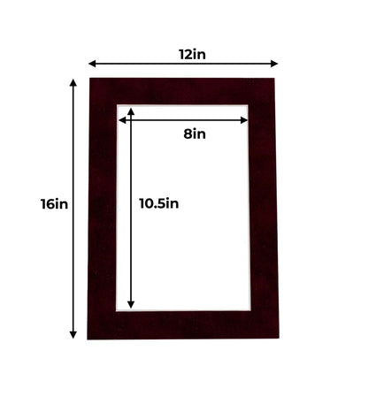 Dark Red Suede Precut Acid-Free Matboard