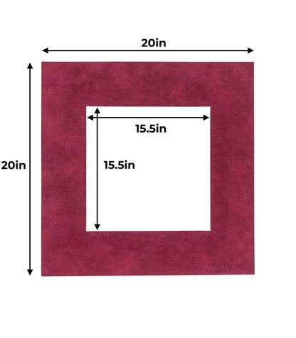 Dark Red Suede Precut Acid-Free Matboard