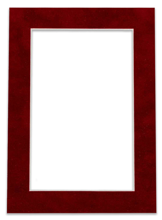 Bright Red Suede Precut Acid-Free Matboard