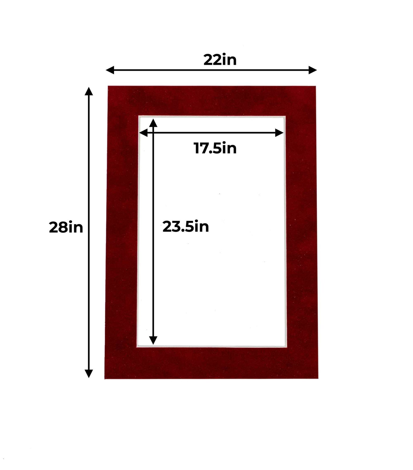 Bright Red Suede Precut Acid-Free Matboard
