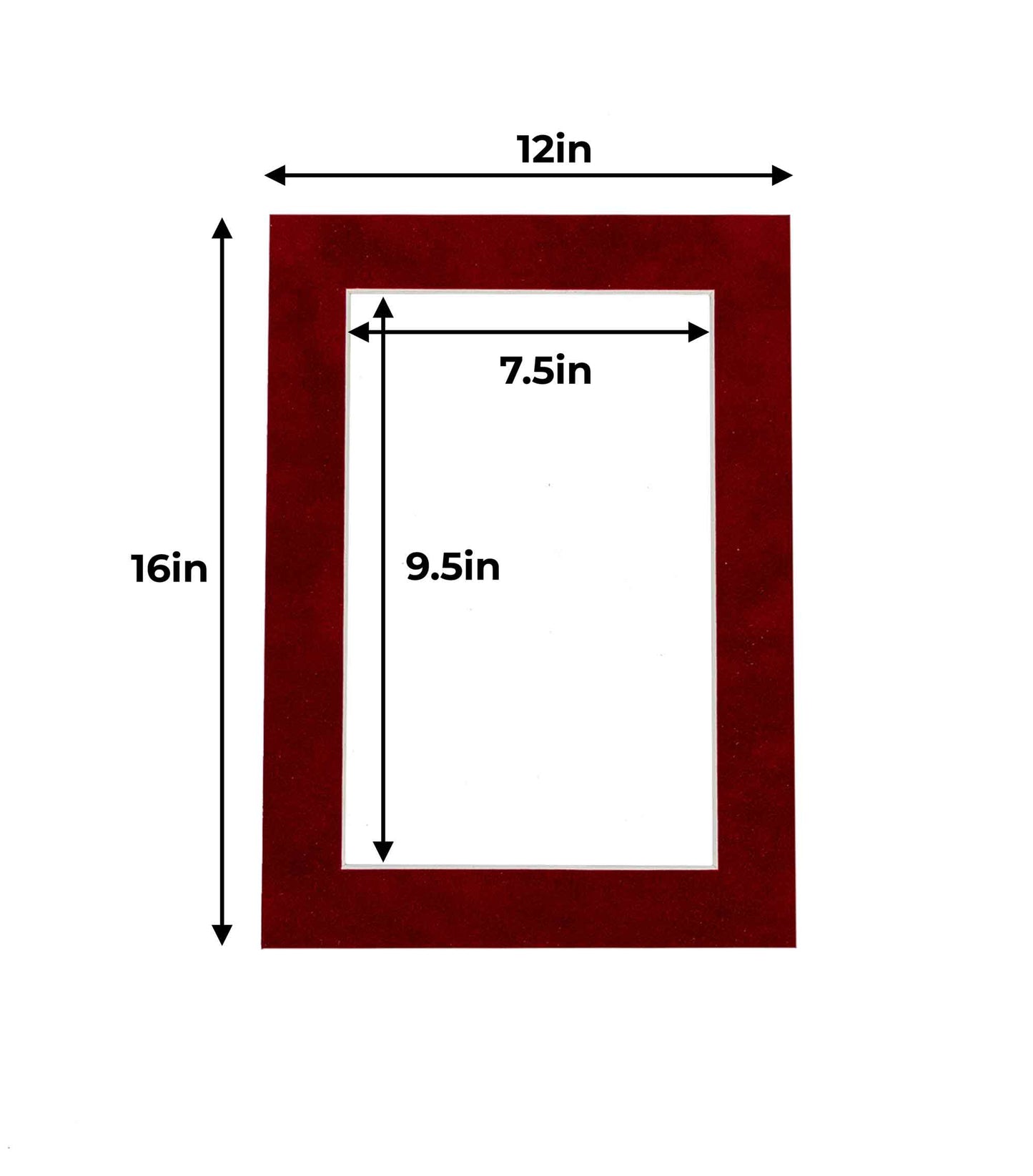 Bright Red Suede Precut Acid-Free Matboard