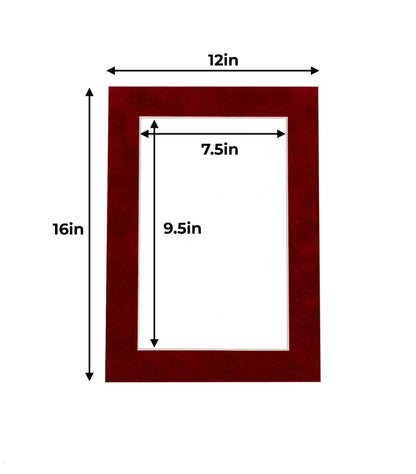 Bright Red Suede Precut Acid-Free Matboard