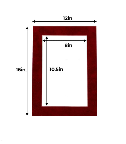 Bright Red Suede Precut Acid-Free Matboard