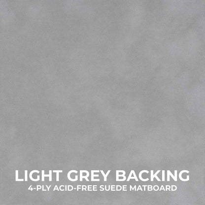 Black Shadow Box Frame With Light Grey Acid-Free Suede Backing