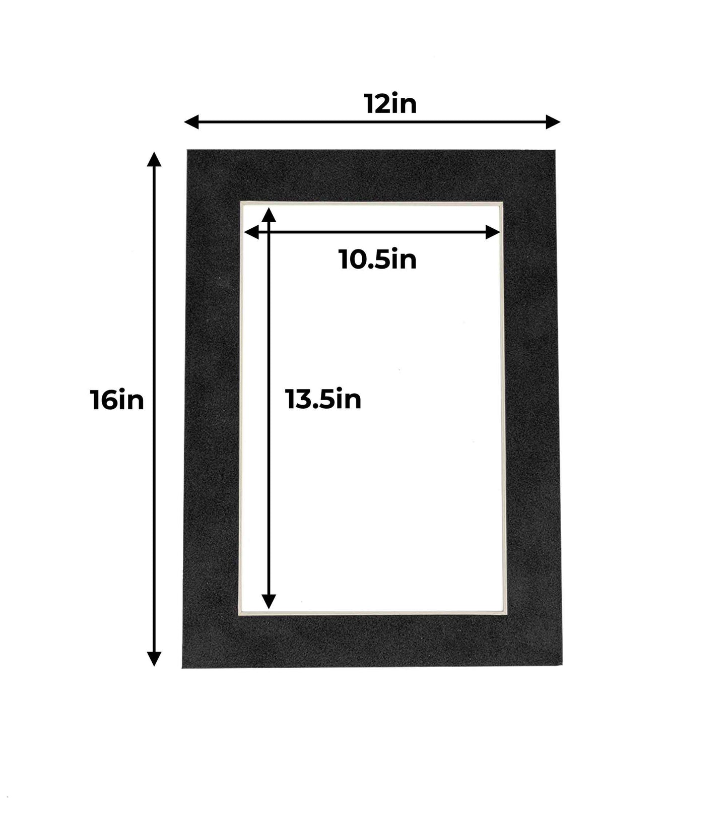Dark Grey Suede Precut Acid-Free Matboard